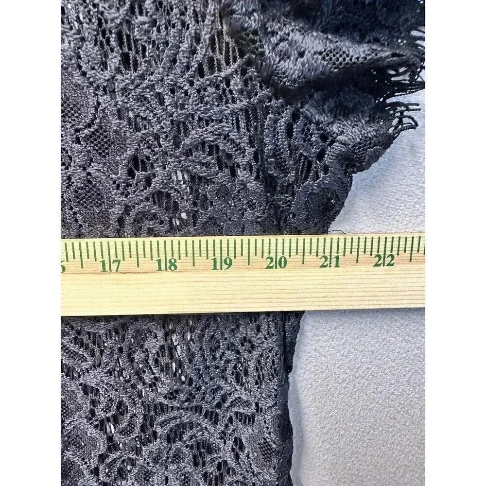 New York & Company Women’s‎ Size XL Blue Lace See-Through Blouse